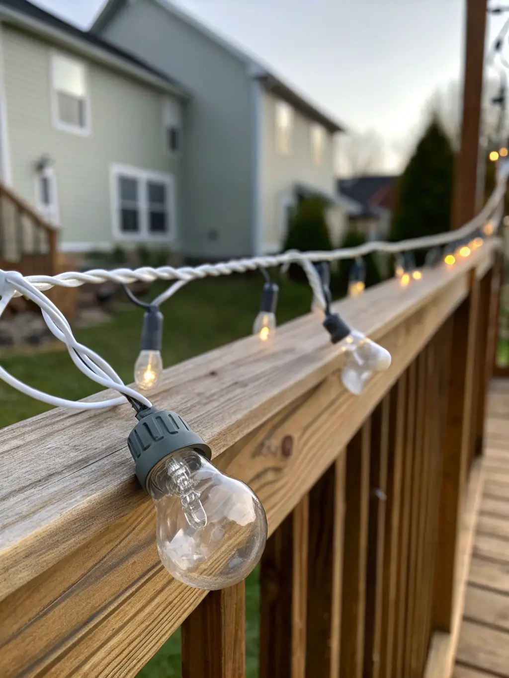 A close-up of the durable, weather-resistant Govee permanent outdoor lights, highlighting their robust construction and ability to withstand harsh weather conditions.